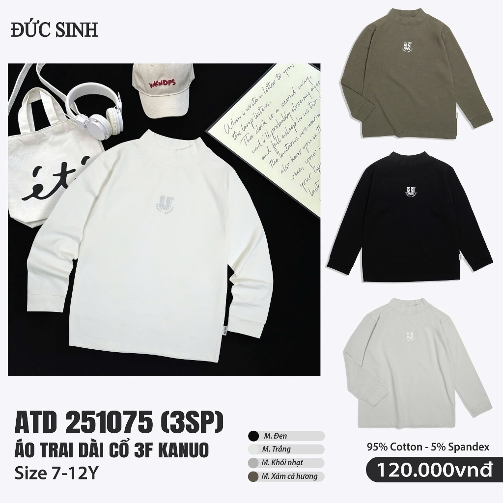 [Duc Sinh] เสื้อระบายความร้อนคอ 3P BT KANUO, REDMOBO Duc Sinh ขนาด 7-12 ปี