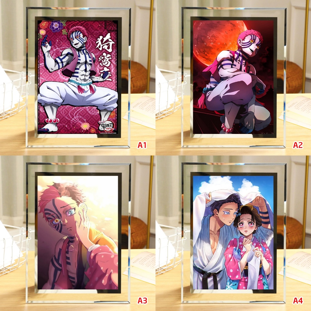 ภาพวาดกระจกตั้งโต๊ะ Anime Kimetsu no Yaiba (ตัวละคร Akaza, Hakuji, Koyuki)
