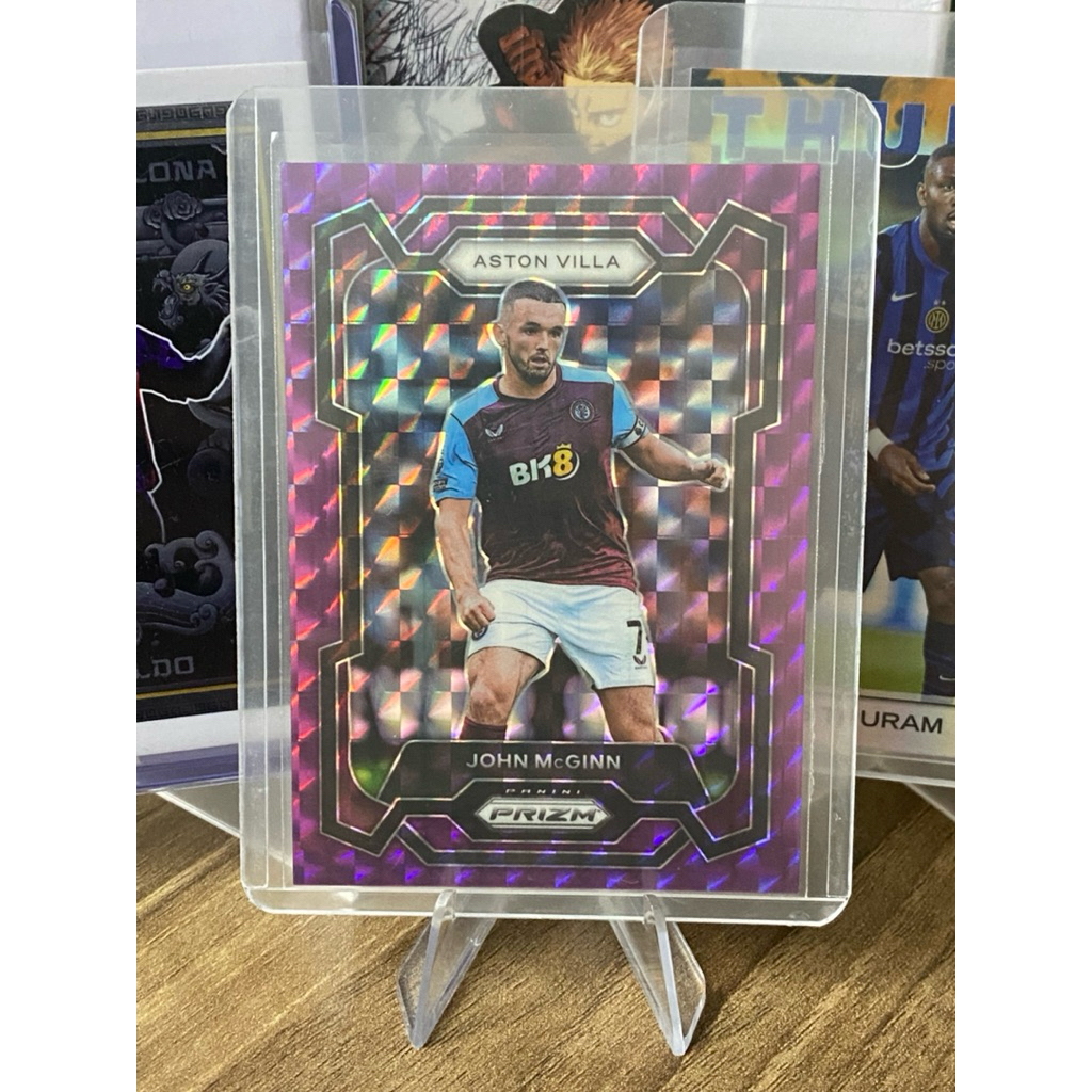 [HARD CARD] การ์ดเครื่องเล่นลิมิเต็ด John McGinn Panini Prizm 2023-24 Aston Villa Purple On Purple /