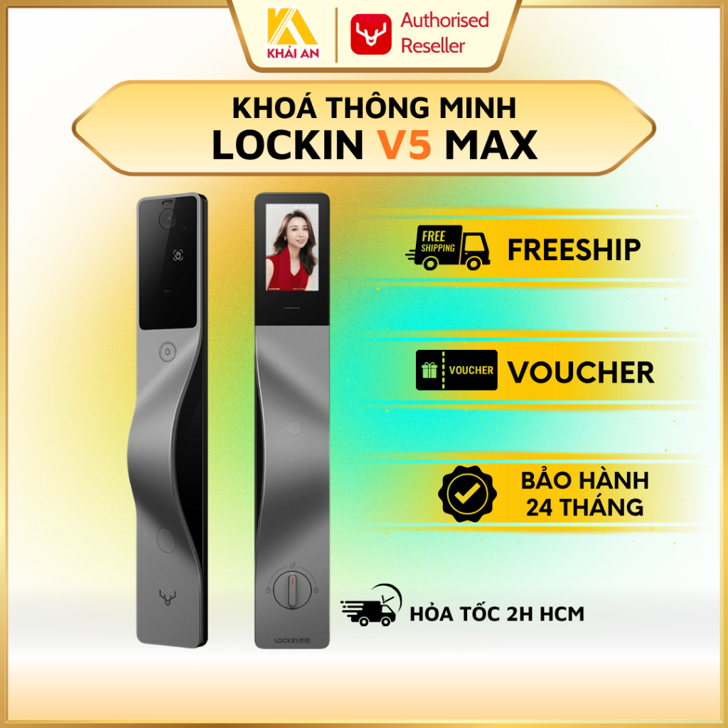 Xiaomi Lockin V5 Max ล็อคประตูอัจฉริยะ - การจดจําลายนิ้วมือหลอดเลือดดํา | ไข่ร้านค้า สมาร์ทโฮม