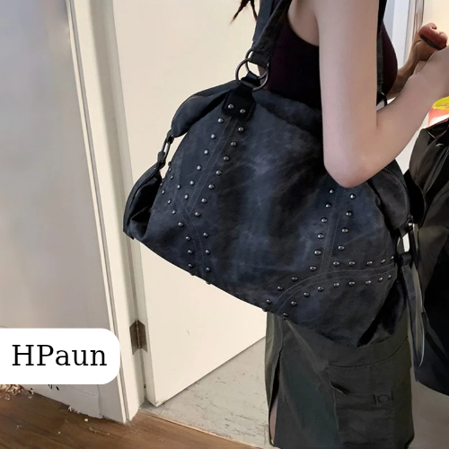 (Type 1) y2k unisex 2025 กระเป๋าหนังมีรอยขีดข่วน (T135DD)