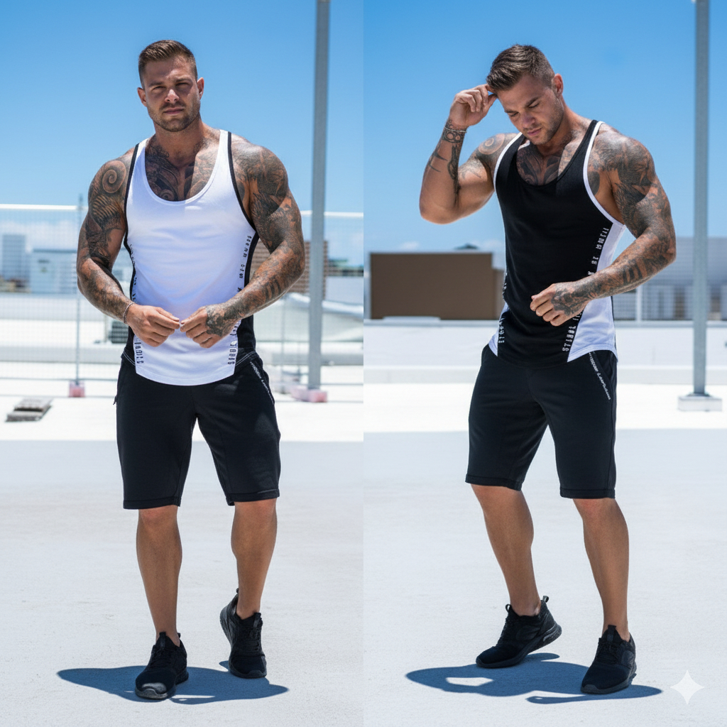 เสื้อยืด Tanktop สําหรับ Gym Sports ออกไปข้างนอก เดินรอบ - AT004