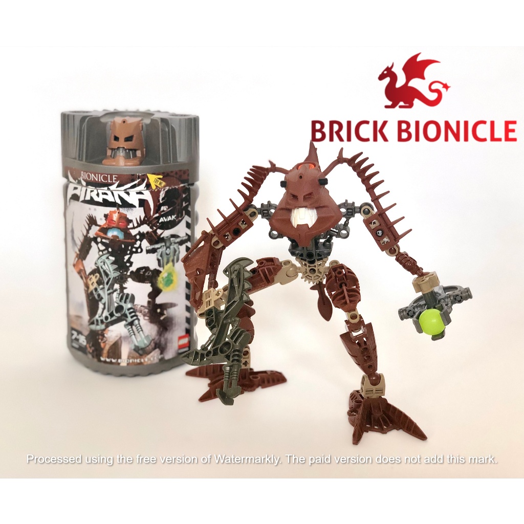 LEGO CLASSIC BIONICLE - LEGO BIONICLE PIRAKA ASSEMBLY TOY - 8904 Avak