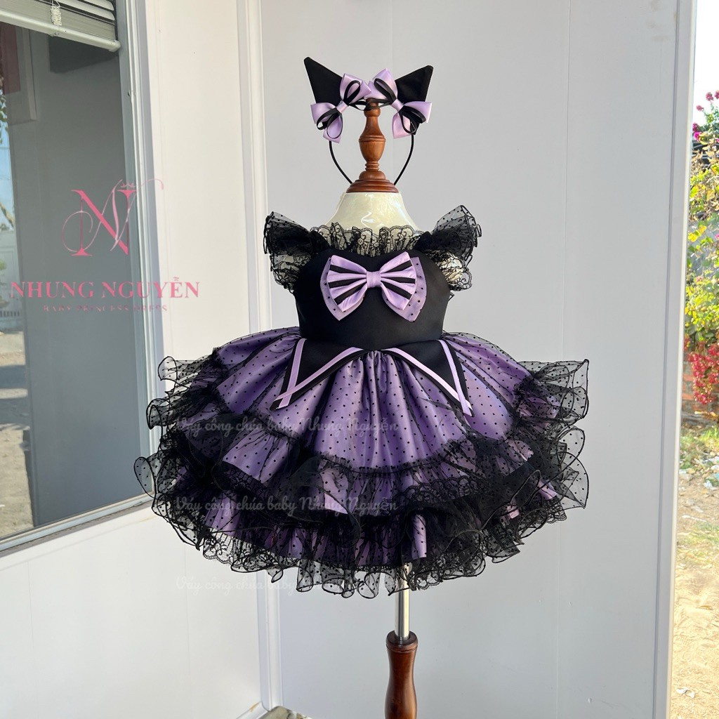 ชุดเจ้าหญิงสําหรับเด็ก โคโรมิ สีชมพูฟ้า (เย็บสินค้าคืนหลัง 2 วัน)