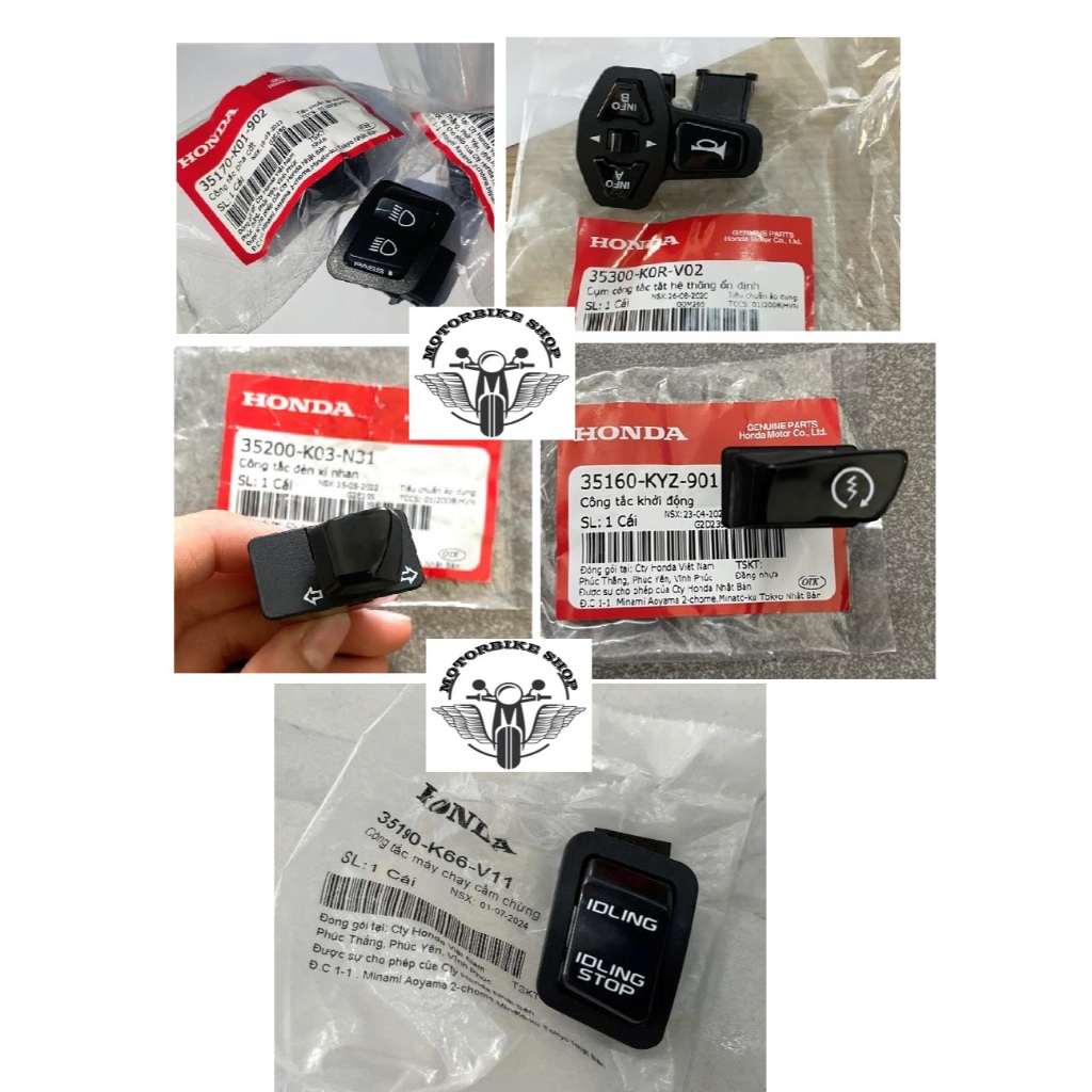 Sh viet ชุดปุ่มสวิทช์ 125/150/160 4 วาล์ว 2020-2025 35200K03N31 35160KYZ901 35170K01902 35300K0RV02 
