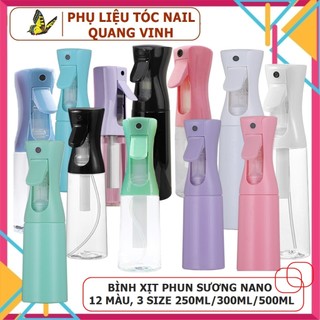 Bình xịt nước phun sương nano áp suất cao siêu tiện dụng (3 kích cỡ 250ml/300ml/500ml, 12 màu siêu đẹp)