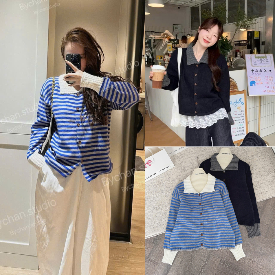 เสื้อคาร์ดิแกนคอเต่าทรงหลวมสําหรับผู้หญิง Aolencadigan1536_P7K3