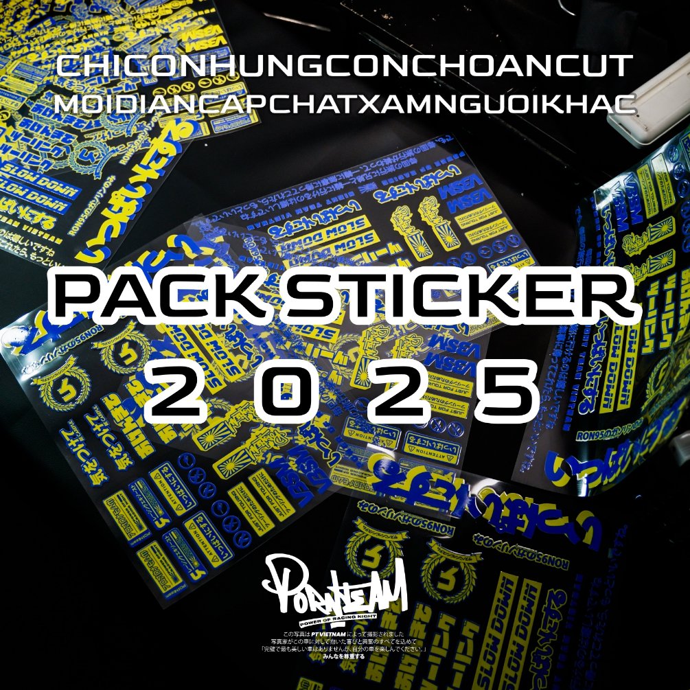 PACK STICKER 2025 วัสดุ DTF ออกแบบโดย PT VIETNAM