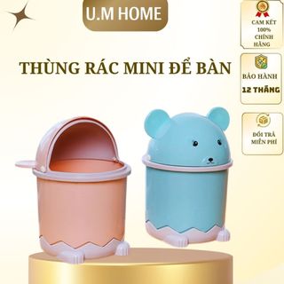U.M Home Để Bàn Thùng Rác Mini, Nhỏ Có Nắp Thùng Rác, Người Tổ Chức Hộp Bảo Quản Sáng Tạo Thùng Rác Bàn
