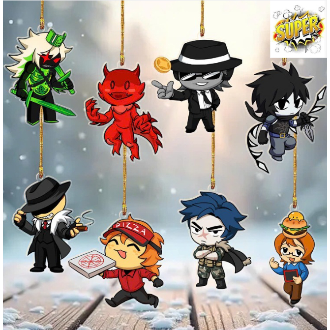 พวงกุญแจสั่งทํา FORSAKEN - GLITTER - เครื่องประดับ: Chance, Elliot, Two Time, Guest 1337, 007n7, Coo