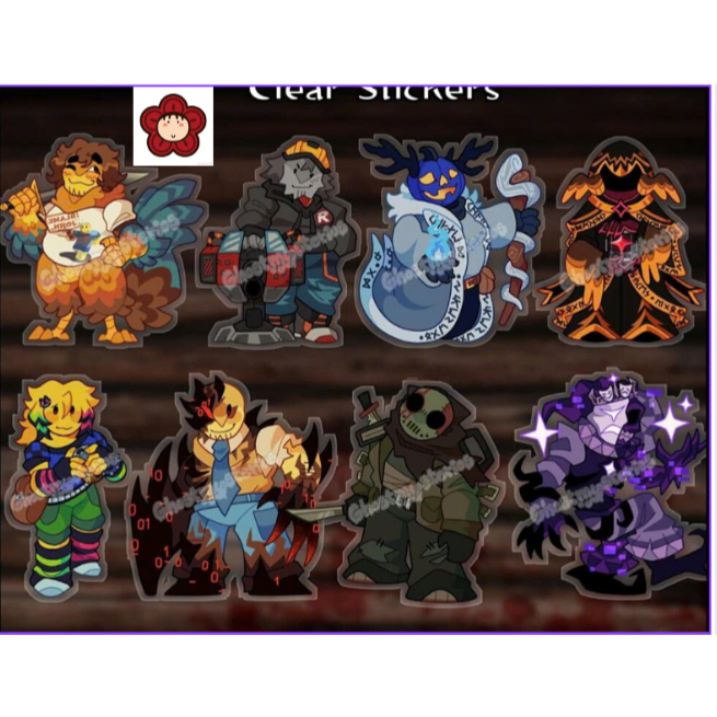 พวงกุญแจ FORSAKEN Series 2 - สติ๊กเกอร์: Shedletsky, Builderman, Dusekkar, Taph, Noob, John Doe, Sla