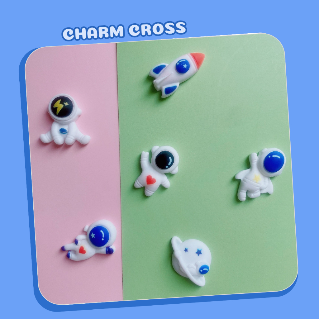 สติ๊กเกอร์เสน่ห์ jibitz 3D ติดรองเท้าแตะไขว้ A79 Dividerse