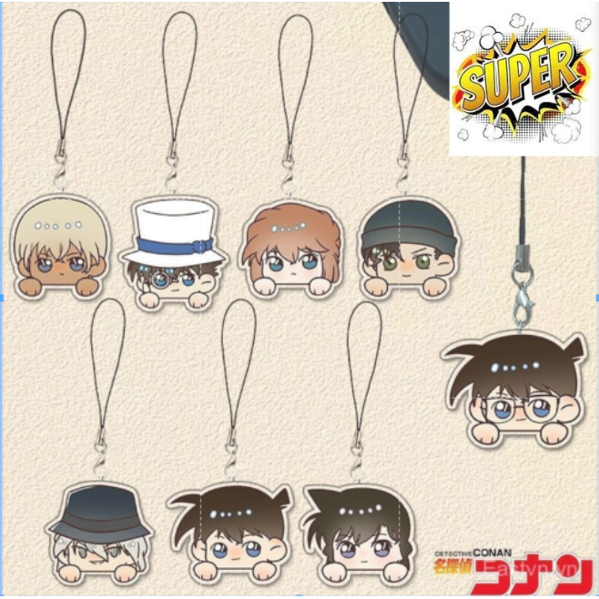 แขวนโทรศัพท์ Detective Conan แปลกขโมยโทรศัพท์โซ่ Kidd Huiyuan Ai Shinichi Xiaolan Conan nlp