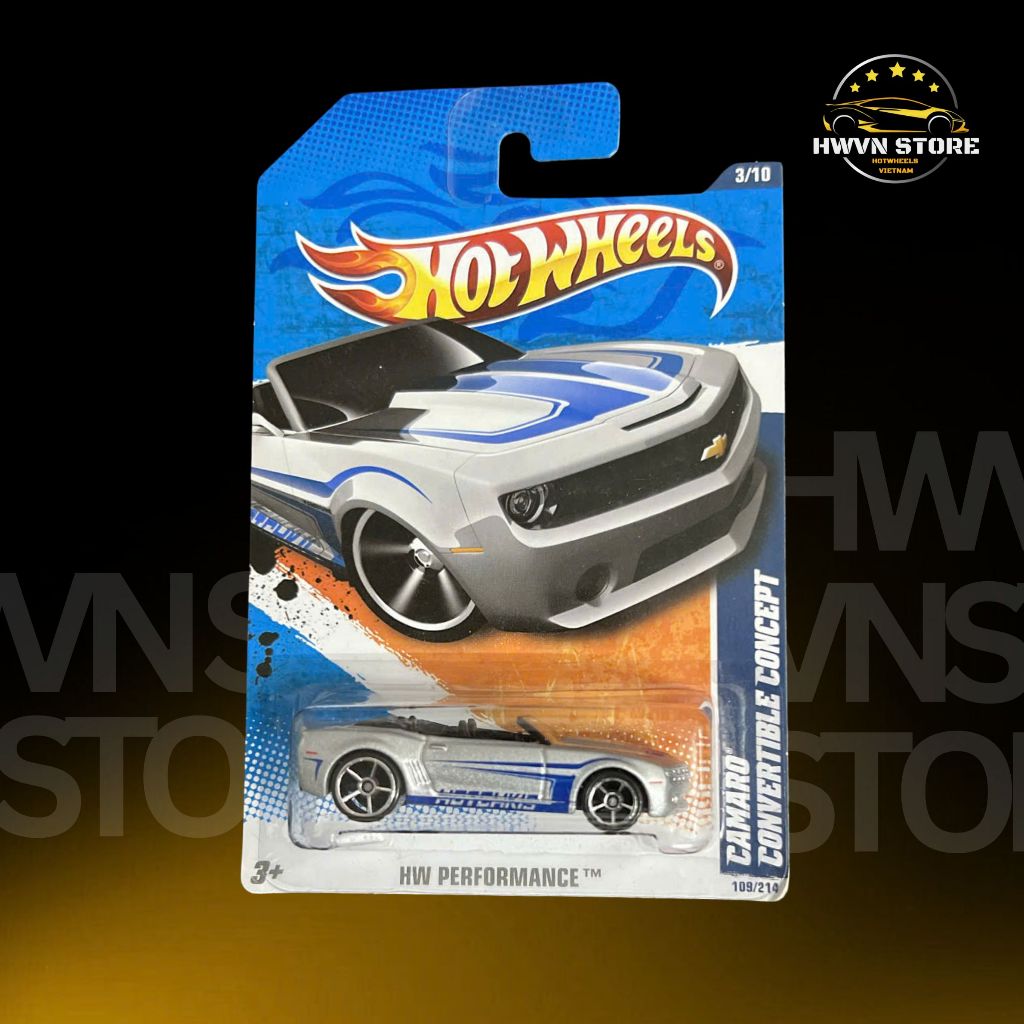 Silver Hotwheels Camaro Convertible Concept Model Car