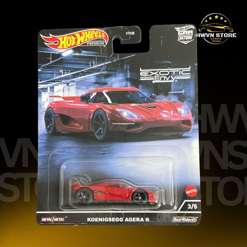 Hotwheels Premium Koenigsegg Agera R รถโมเดลสีแดง