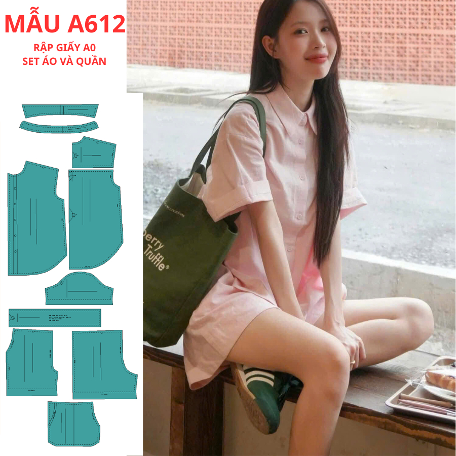 แผ่นกระดาษ A0 ชุดเสื้อกางเกง-A612