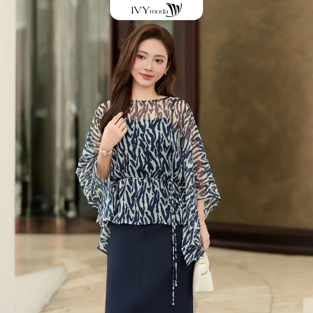 Modern Print Cape shirt IVY moda MS 16B0229