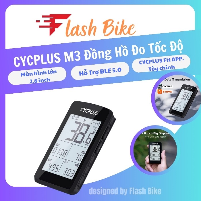 CYCPLUS M3 คอมพิวเตอร์จักรยาน GPS ไร้สาย – ANT+ BLE 5.0 มาตรวัดความเร็วกันน้ํา, อุปกรณ์เสริมจักรยานแ