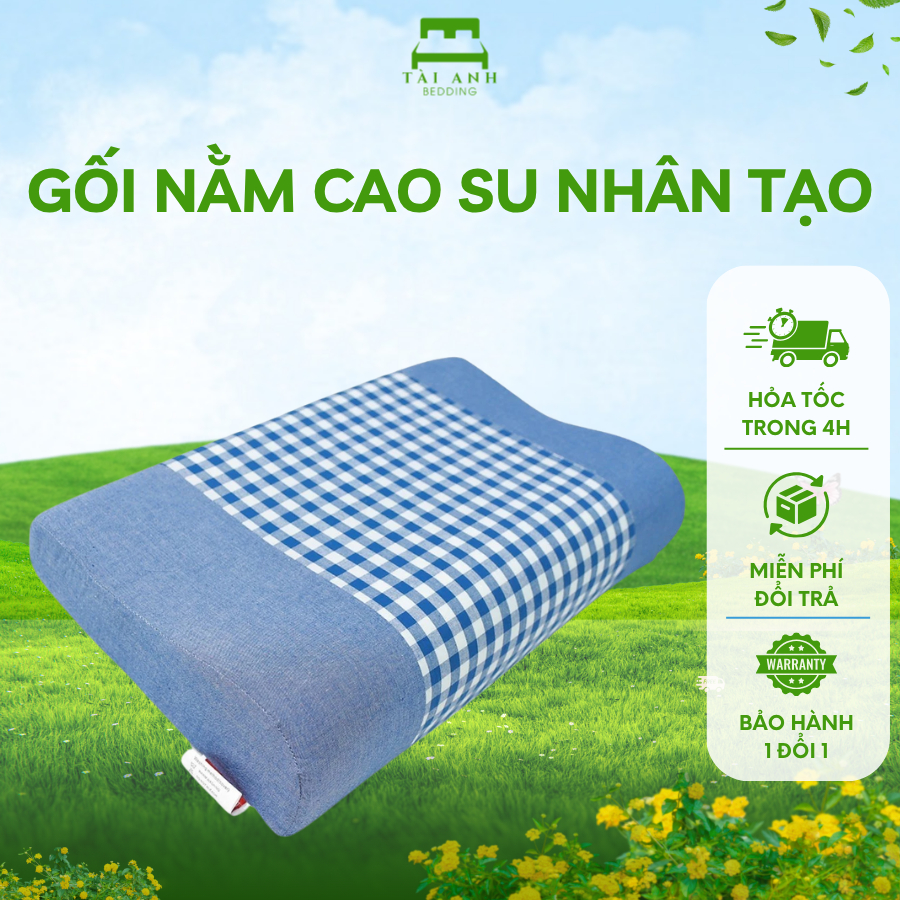 ARTIFICIAL RUBBER PILLOW - หมอนยางพาราป้องกันการนอนกรน - หมอนยางพารา 30x50x9cm