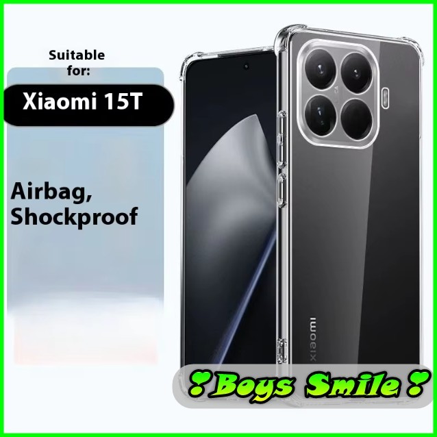 เคสยืดหยุ่นกันกระแทกสําหรับ Xiaomi 15T Pro, Xiaomi 15T Mi 17 promax Mi17 pro max โปร่งใสพร้อมมุมป้อง