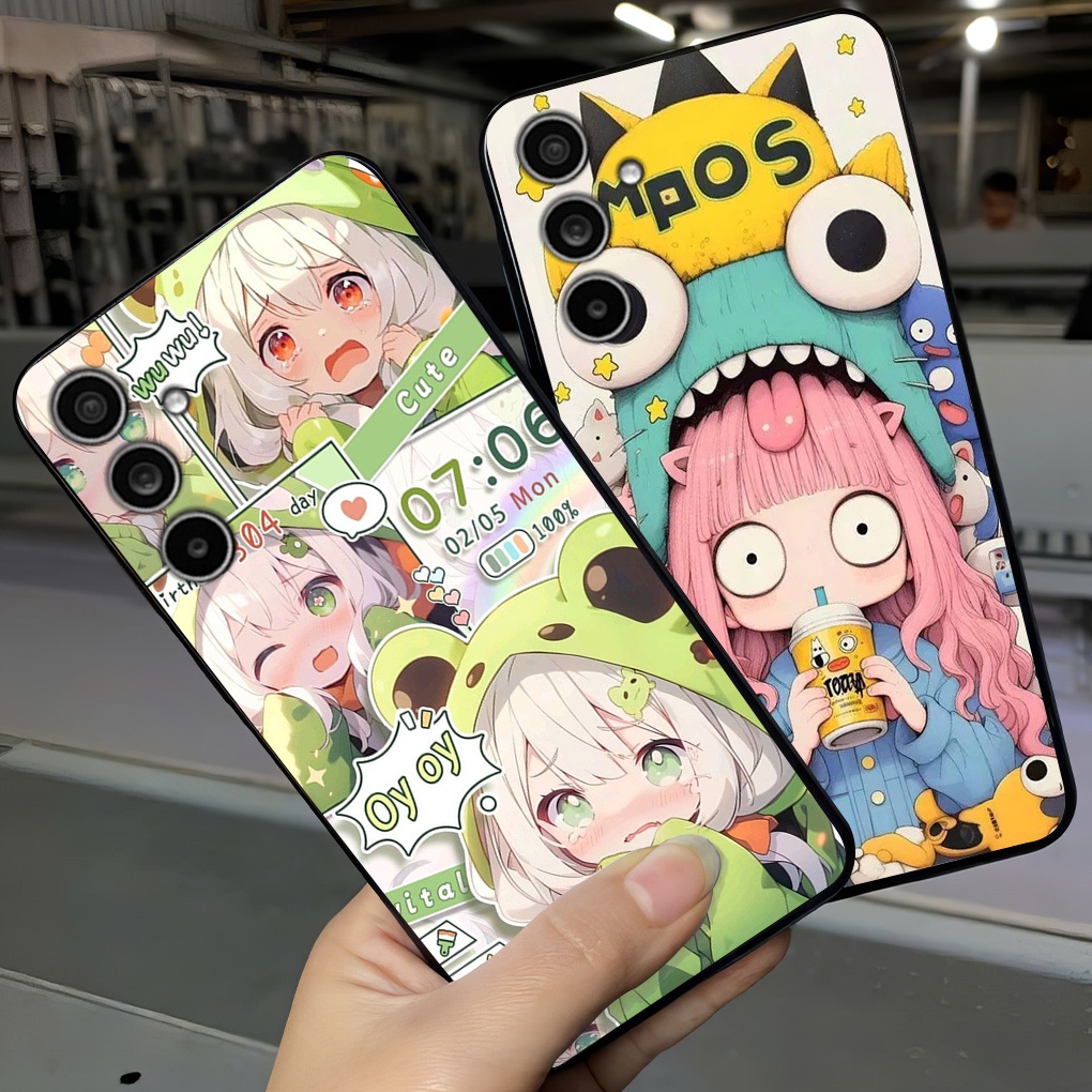 SAMSUNG เคสสําหรับSamsung a54 5G / a14 5G / m14 5G / a34 / m54 5Gพิมพ์ลายสาวน่ารัก/เคสTpuยืดหยุ่น