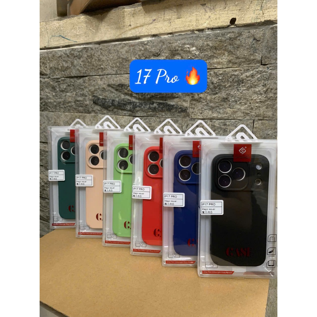 เคสกันเพรียงสีสําหรับ iPhone 17, 17pro, 17e, 17promax มีให้เลือกหลายสี
