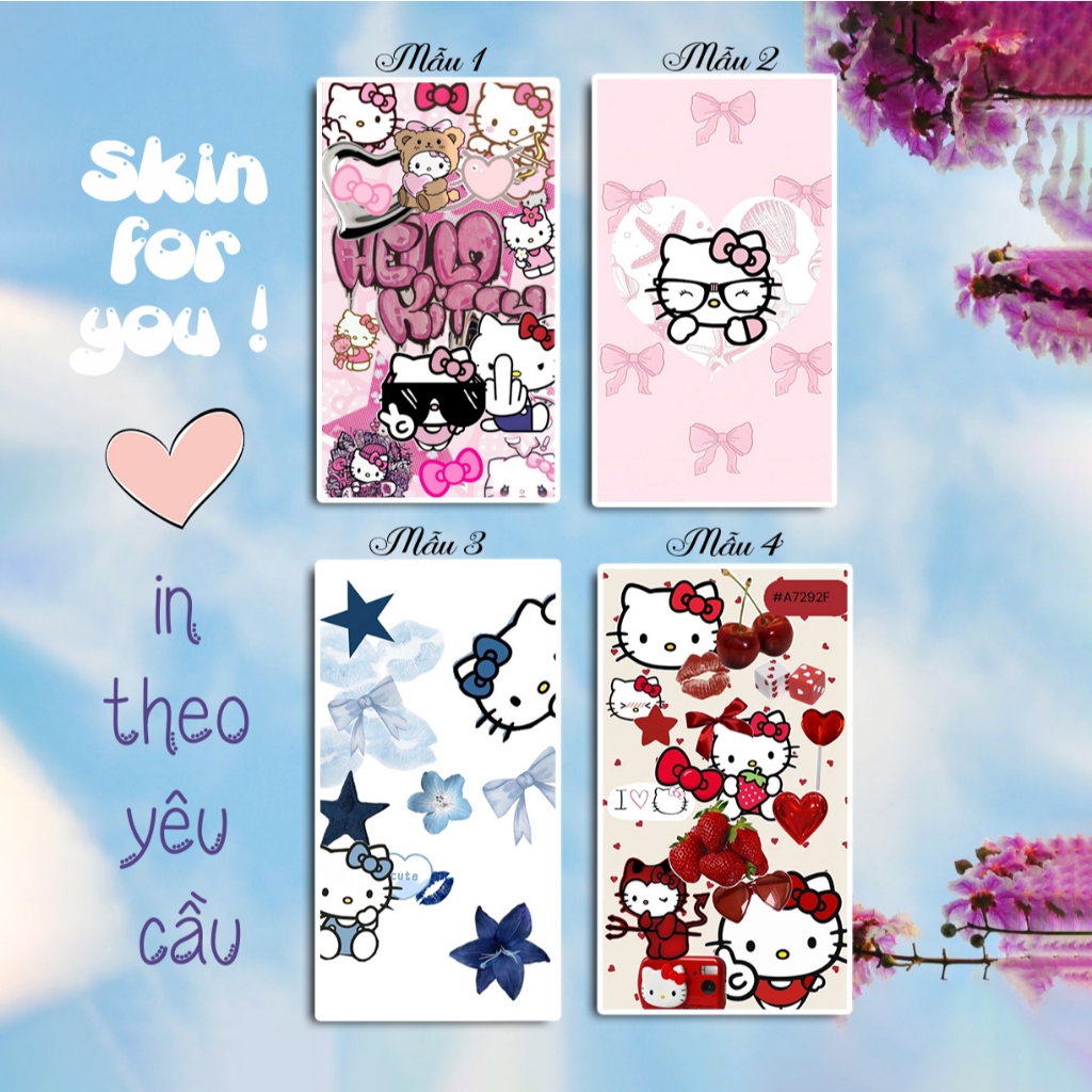 สติ๊กเกอร์ Cute Kitty ทุกรุ่น หุ้ม bling (MESSAGE MACHINE NAME TO SHOP)