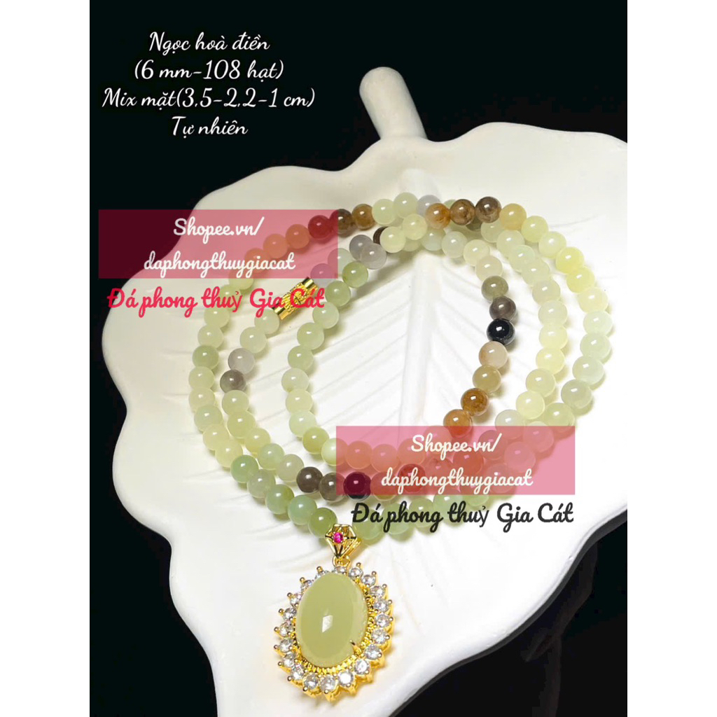 สร้อยคอเงิน Hoa Dien 108 ลูกปัด ขนาด 6mm Sdep Inspected Goods