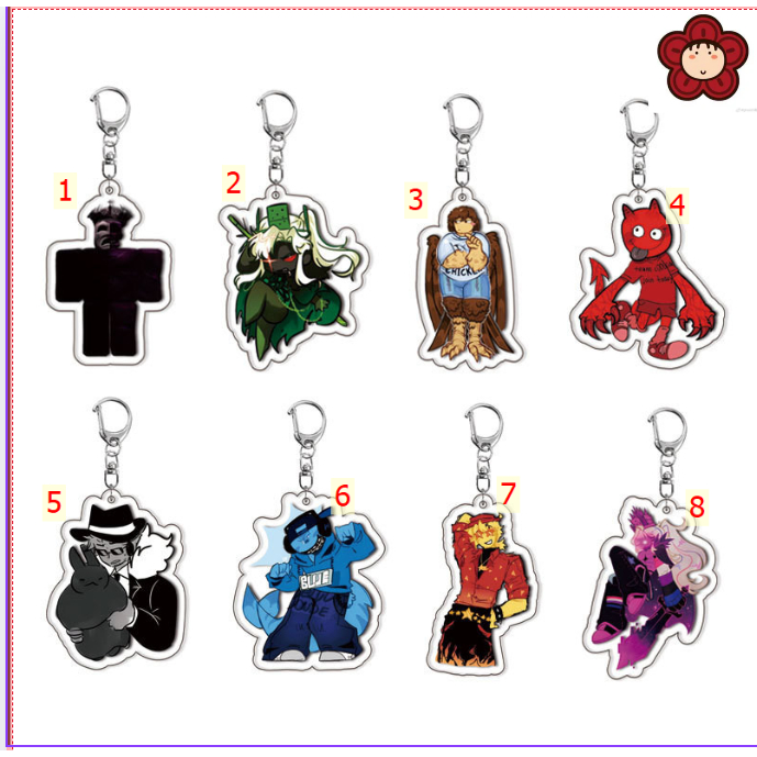 Forsaken KeyChain ผู้หญิง Noob Key Chain สําหรับชาย JOHN DOO Key แหวน Shedletsky อะคริลิคพวงกุญแจรถ
