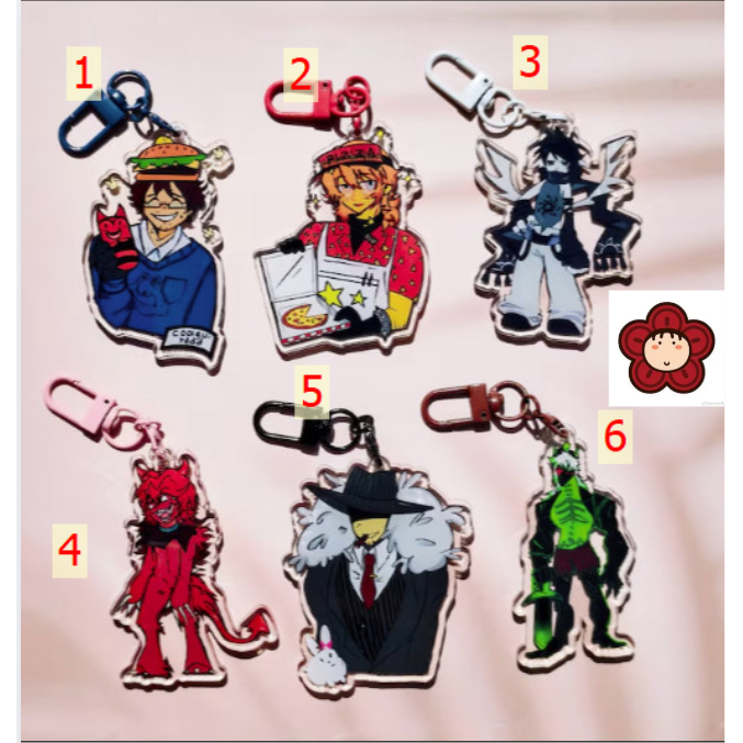 พวงกุญแจ Forsaken,พวงกุญแจอะคริลิค | 1x1x1x1,Two Time,Elliot,007n7,C00lokid,Mafioso