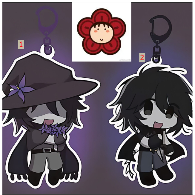 FORSAKEN พวงกุญแจอะคริลิค two time & azure เกมการ์ตูนน่ารัก จี้ตัวละคร