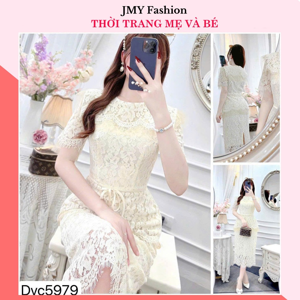 DVC5979 เดรสจีบลูกไม้สุดหรู [Dolce Viva Collection (DVC/ACC)]