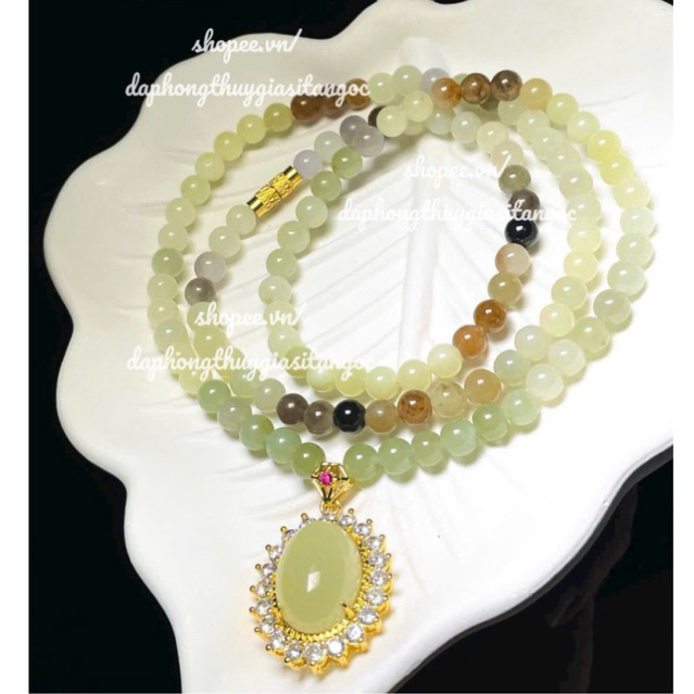 สร้อยคอ Hoc Hoa Dien 108 ลูกปัดขนาด 6mm Sdep Hang Kiem Dinh