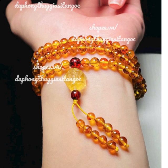 Phach Tu Nhien Tiger Bracelet 108 Bead Mixed Peony ขนาด 5mm Svip Inspected Goods