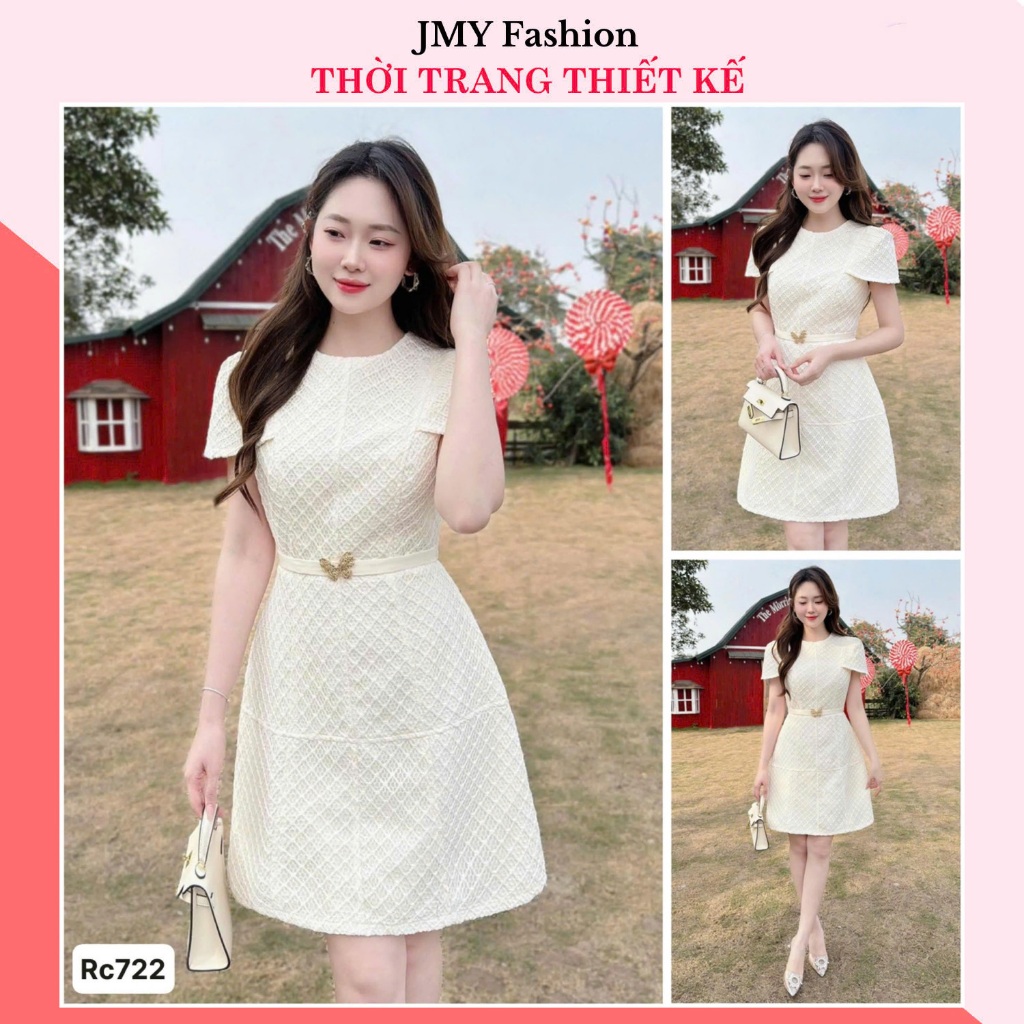 V641, RC722 ชุดเดรสครีมรูปตัว A ดีไซน์หรูหรา [TH HA LE] ชุดเดรสเปิดไหล่แบบสั้นสําหรับผู้หญิง