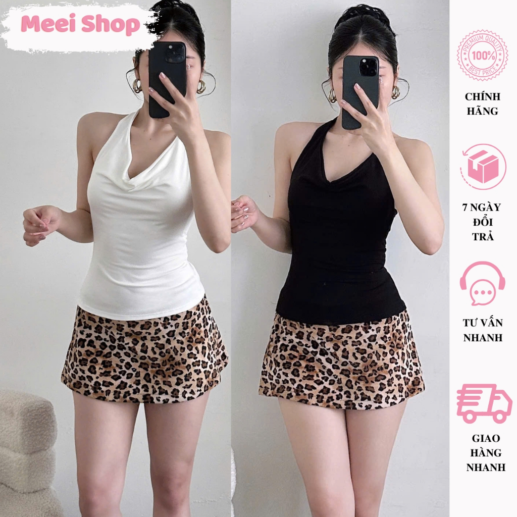 Meei Shop เสื้อสายเดี่ยวคอปกเข้ารูปเซ็กซี่ทําจากผ้าฝ้ายที่เนียนนุ่มเสื้อยกทรงเปลือยผู้หญิงสามารถสวมใส่ได้หลายรูปแบบ -cy1