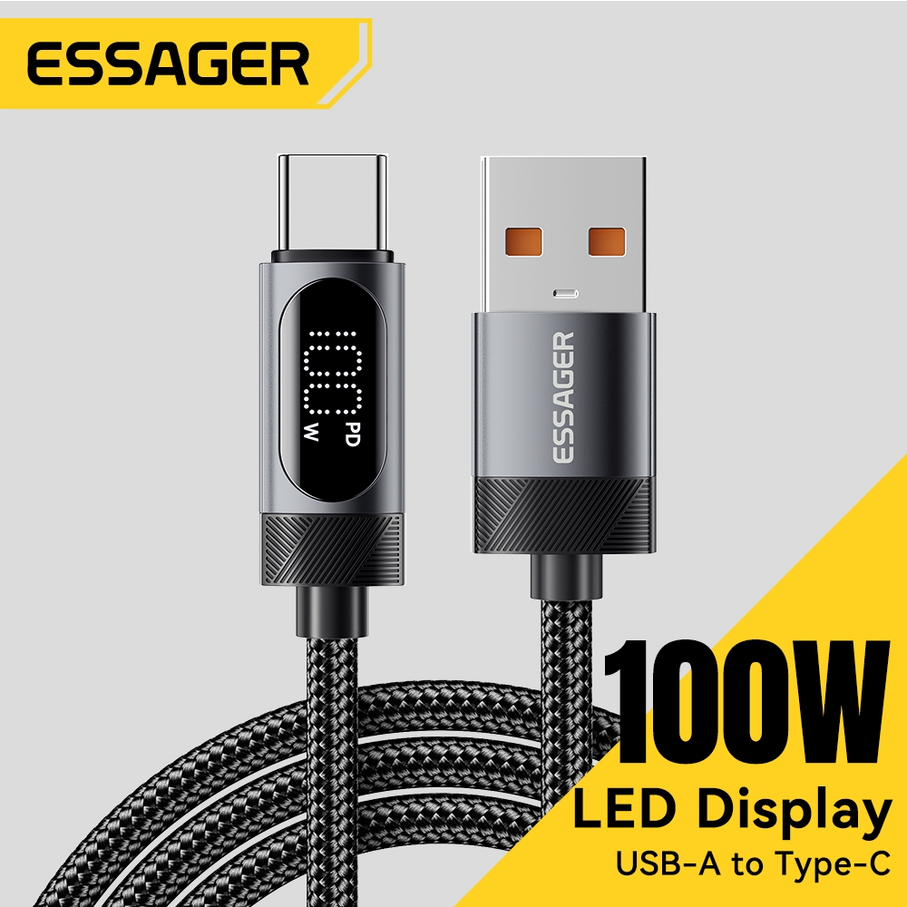 Essager M 100W/30W Fast Charging Full ใช้งานร่วมกับ Current Display Data Cable Interface 7A AC 100W 