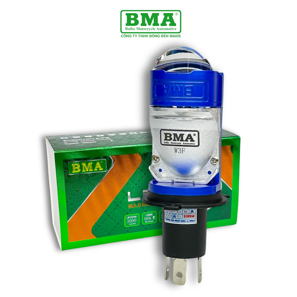 W3F PLUS BMA ไฟหน้า LED ครึ่งวงกลม – เวอร์ชันล่าสุด 55W, ป้องกันแสงสะท้อนที่สว่างเป็นพิเศษ, ติดตั้งส