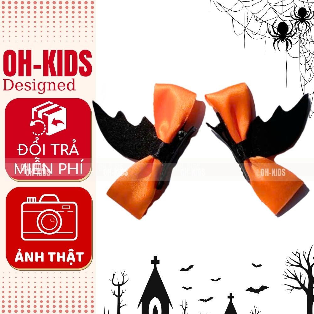ชุดกิ๊บติดผมปีกค้างคาวฮาโลวีน Hottrend 2 ชิ้น - อุปกรณ์คอสเพลย์น่ารักสําหรับเด็ก - OH KIDS