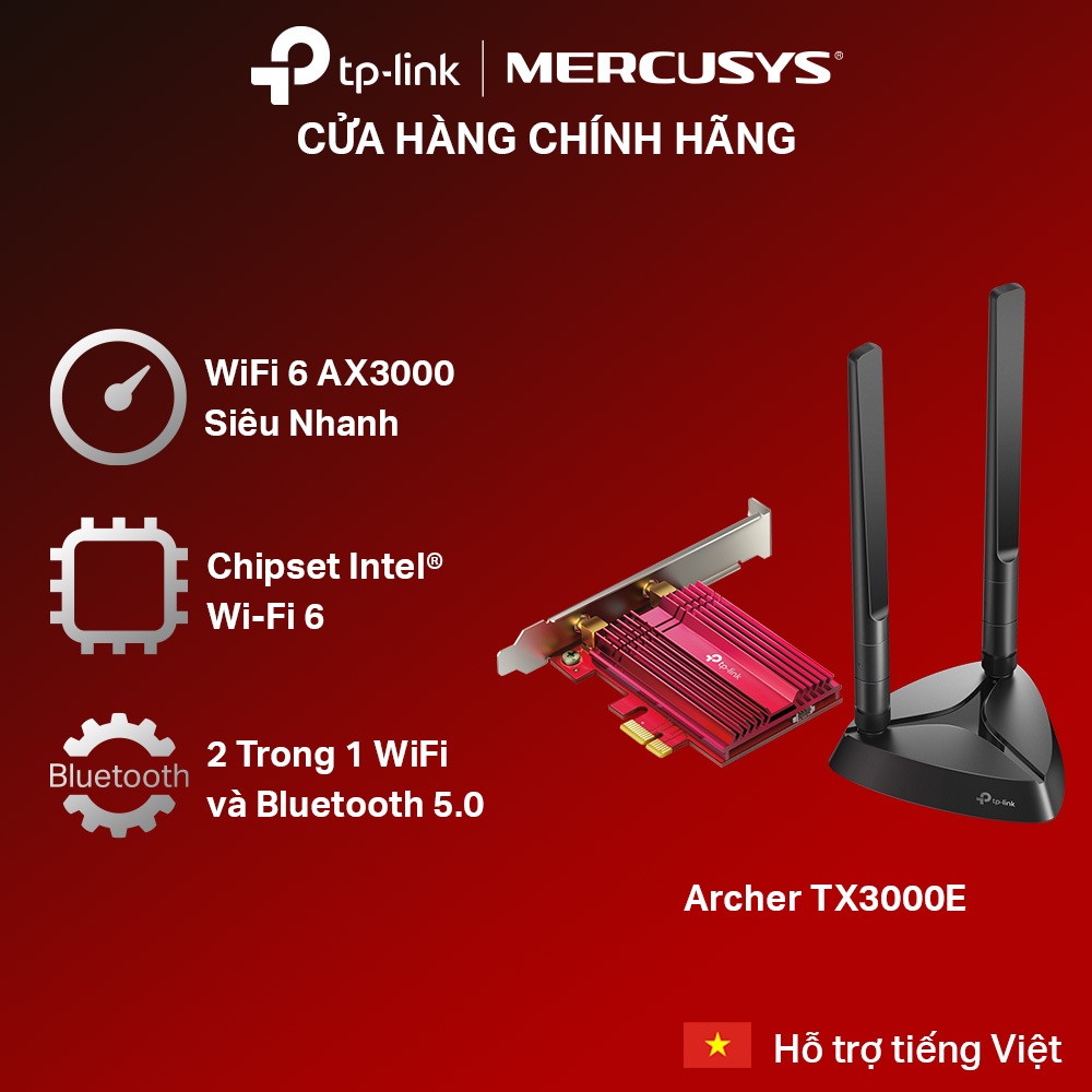 อะแดปเตอร์ไร้สาย TP-Link Archer TX3000E, Wi-Fi 6 AX3000 & Bluetooth 5