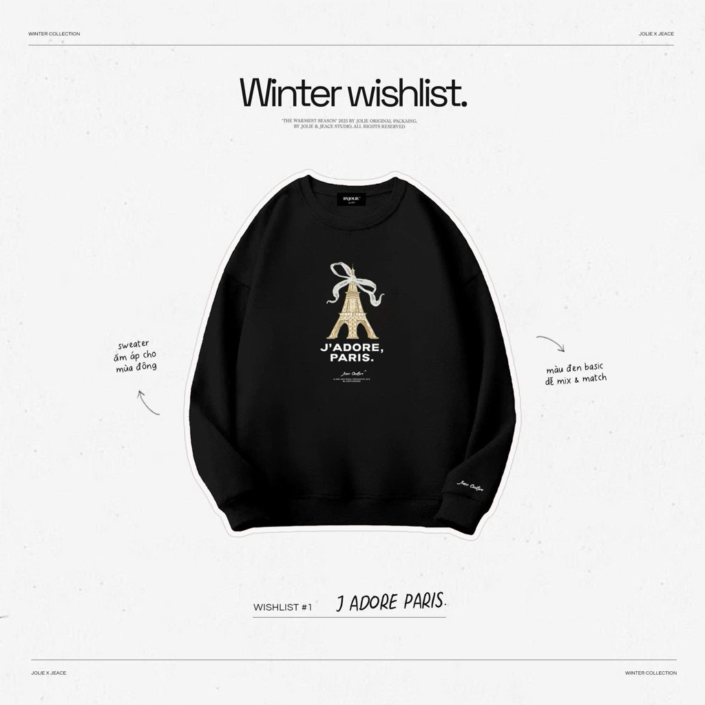 Jadore Paris เสื้อสเวตเตอร์บุขนทรงหลวมสําหรับผู้หญิง By Jolie