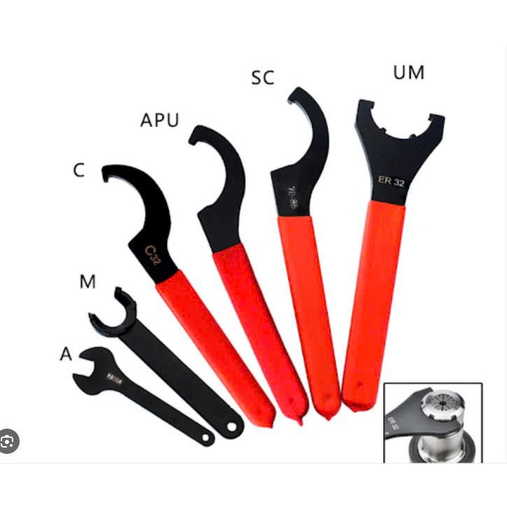 ประแจ ประแจ collet ประแจ C32, C42, SK10, SK16, ER16A, ER20A, ER16M, ER25UM, ER32UM, ER40UM