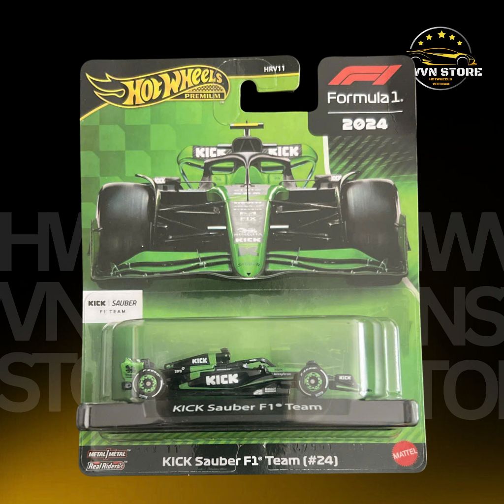 Hotwheels Premium KICK Sauber F1 Team (24) รถโมเดลสีเขียว