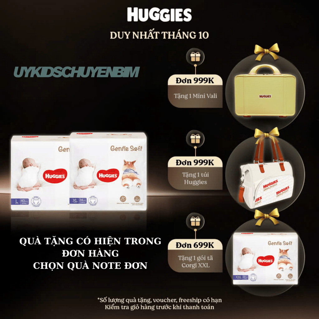 (COMBO 2) HUGGIES GENTLE SOFT Diapers M/L/XL/XXL