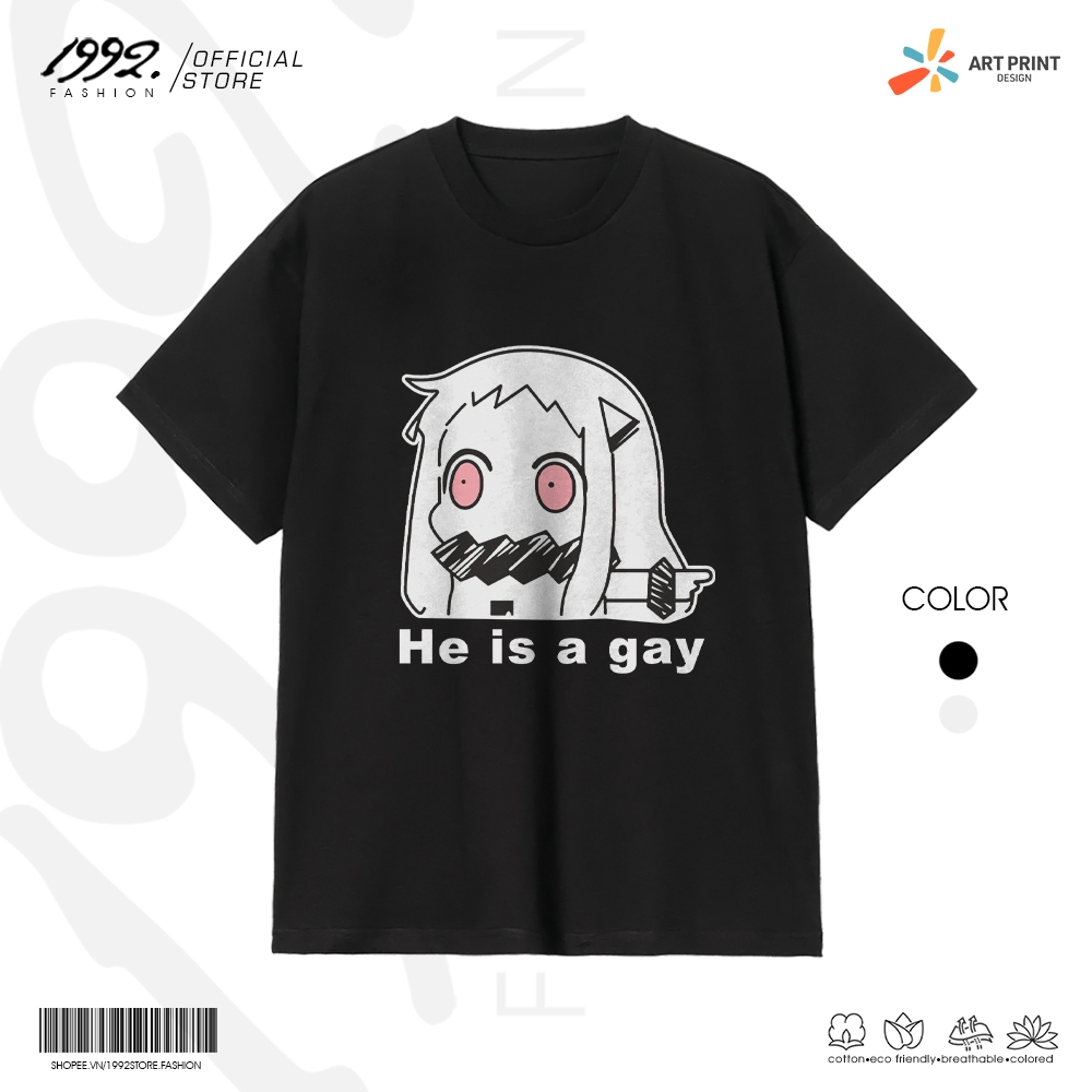 เสื้อยืดแขนสั้นผู้ใหญ่ KanColle He เป็น gay Meme Cotton 100%