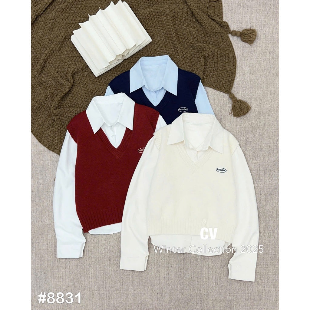 ชุดกิเลตผ้าวูลพร้อมเสื้อเชิ้ต 8831