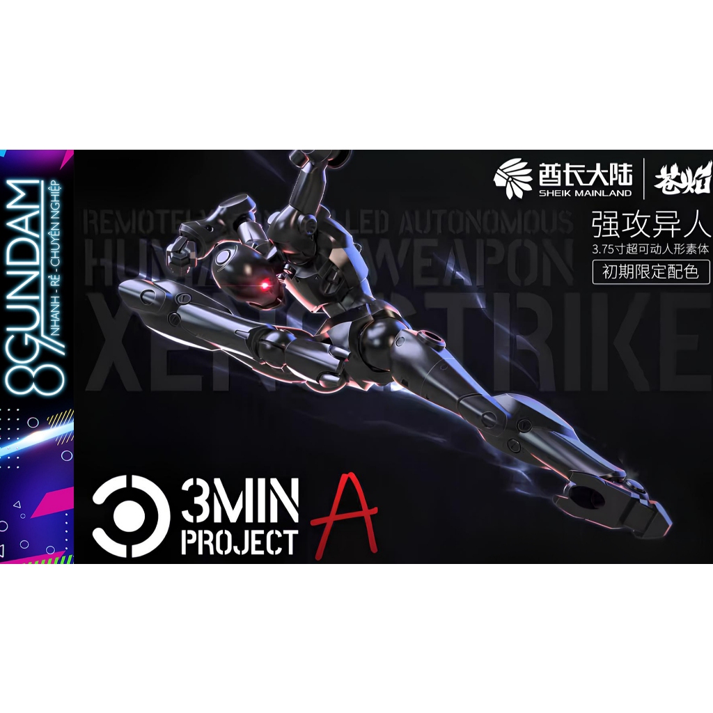 [COMING SOON] 1/18 3Min Project A Assembly Model - Xeno Strike (พร้อมฐาน)