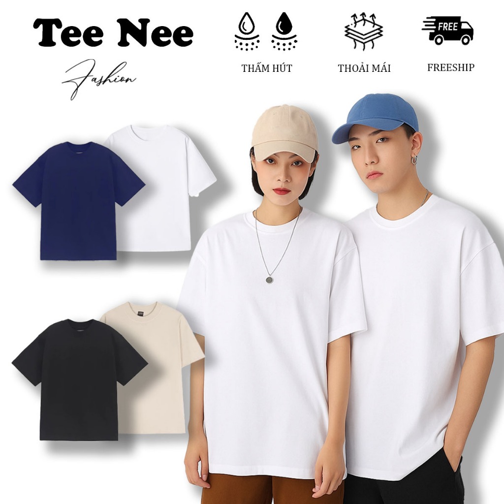 TeeNee 250gsm เสื้อยืดผ้าฝ้ายธรรมดาสําหรับผู้ชายและผู้หญิง เสื้อคอกลม ทุกสี ดีไซน์พื้นฐาน สวมใส่สบาย