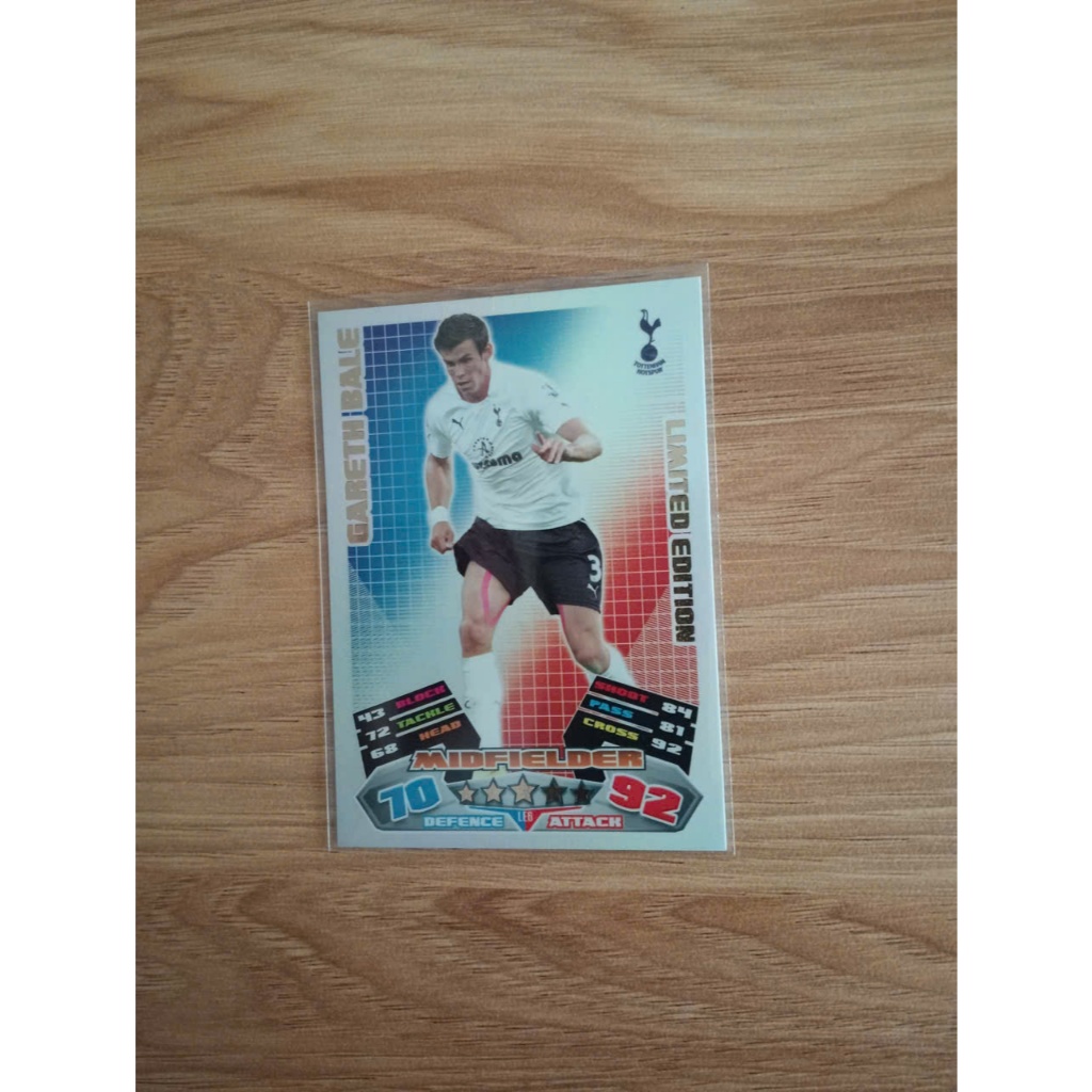 Topps Match Attax 11/12 Limited Edition Gareth Bale Football Card - Tottenham Hotspur - Spurs - Tot 