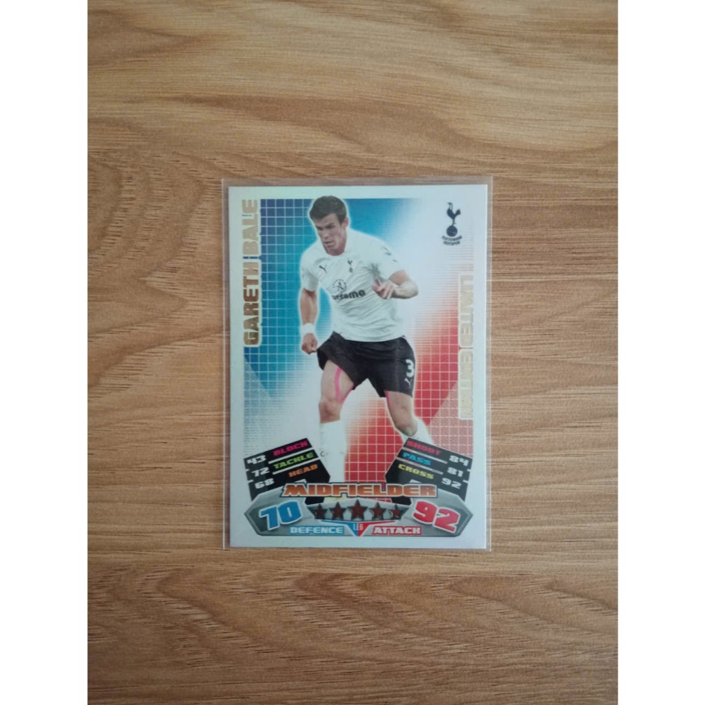 Topps Match Attax 11/12 Limited Edition Gareth Bale Football Card - Tottenham Hotspur - Spurs - Tot 